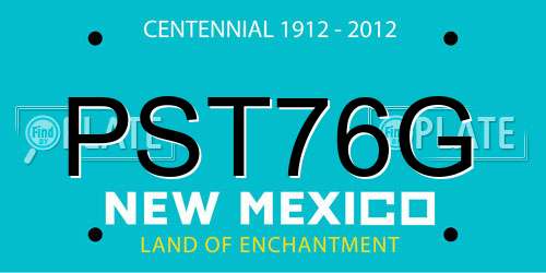 PST76G New Mexico License Plate