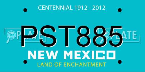 PST885 New Mexico License Plate