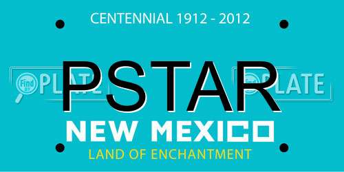 PSTAR New Mexico License Plate