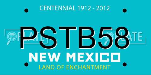PSTB58 New Mexico License Plate