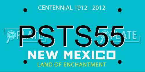 PSTS55 New Mexico License Plate