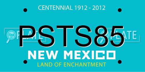 PSTS85 New Mexico License Plate