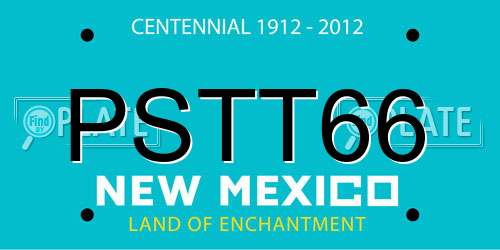 PSTT66 New Mexico License Plate