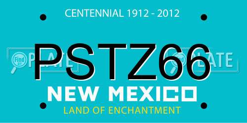PSTZ66 New Mexico License Plate