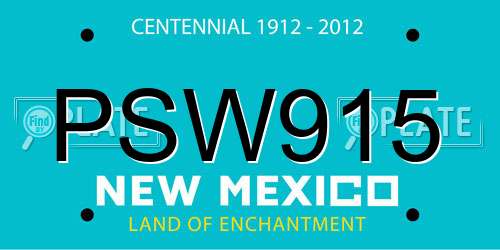 PSW915 New Mexico License Plate
