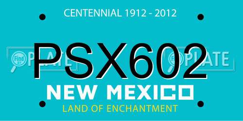 PSX602 New Mexico License Plate