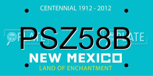 PSZ58B New Mexico License Plate
