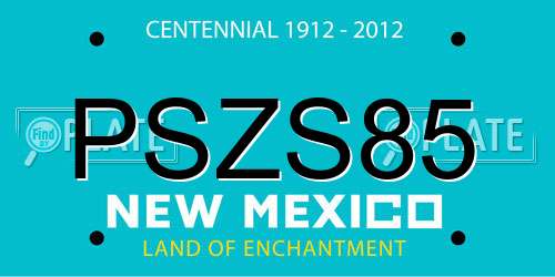 PSZS85 New Mexico License Plate