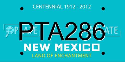 PTA286 New Mexico License Plate