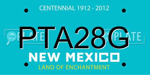 PTA28G New Mexico License Plate