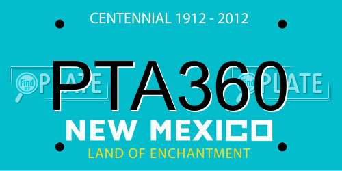 PTA360 New Mexico License Plate