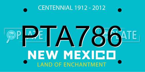 PTA786 New Mexico License Plate