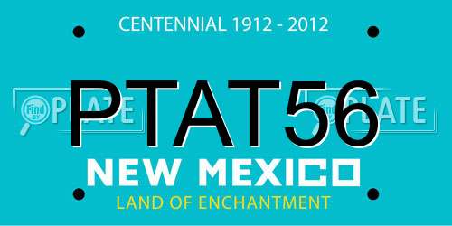 PTAT56 New Mexico License Plate