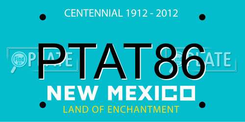PTAT86 New Mexico License Plate