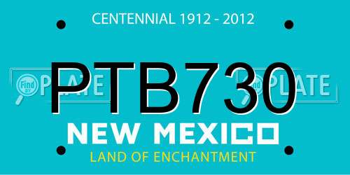 PTB730 New Mexico License Plate