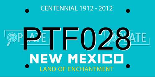 PTF028 New Mexico License Plate
