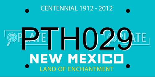 PTH029 New Mexico License Plate