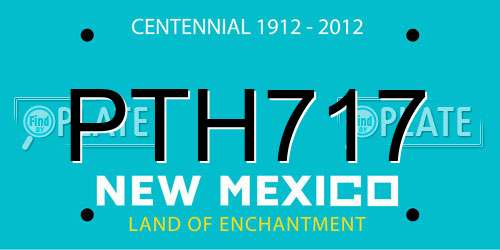 PTH717 New Mexico License Plate