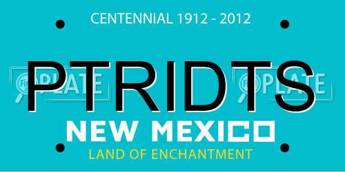 PTRIDTS New Mexico License Plate