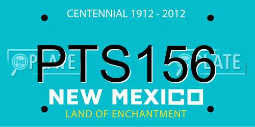 PTS156 New Mexico License Plate