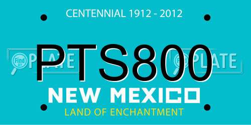 PTS800 New Mexico License Plate