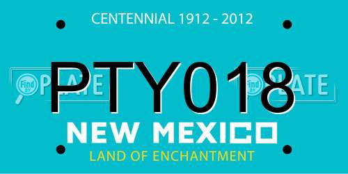 PTY018 New Mexico License Plate