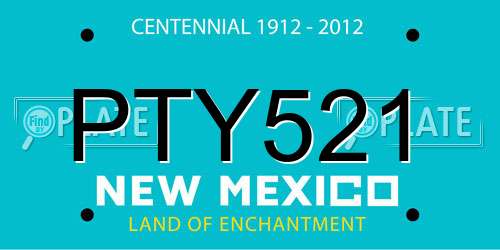 PTY521 New Mexico License Plate