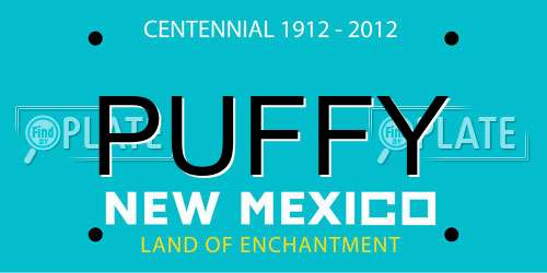 PUFFY New Mexico License Plate