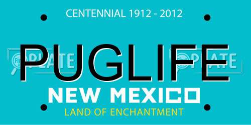 PUGLIFE New Mexico License Plate