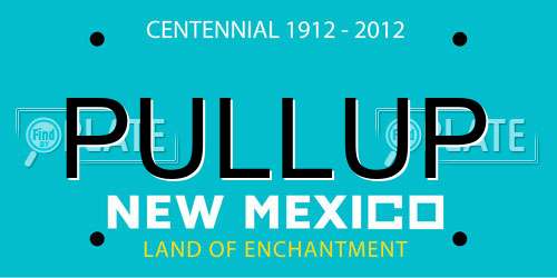 PULLUP New Mexico License Plate