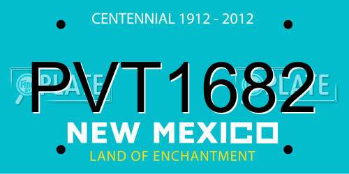 PVT1682 New Mexico License Plate