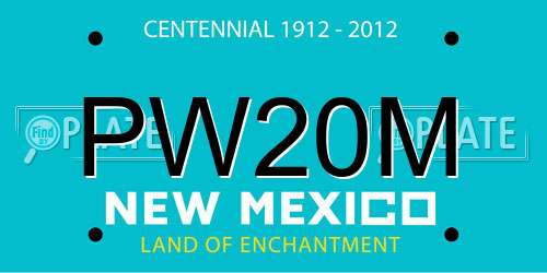 PW20M New Mexico License Plate