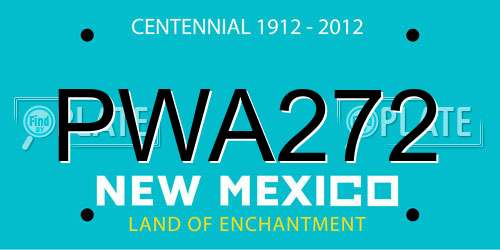 PWA272 New Mexico License Plate