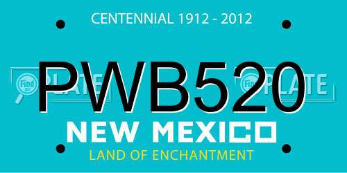 PWB520 New Mexico License Plate
