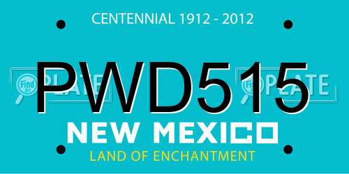 PWD515 New Mexico License Plate