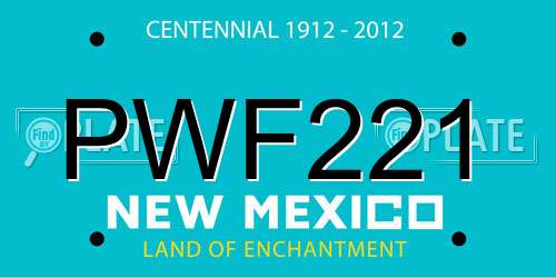 PWF221 New Mexico License Plate