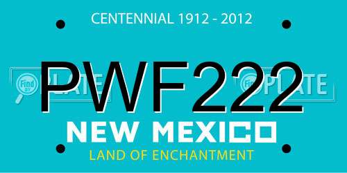 PWF222 New Mexico License Plate