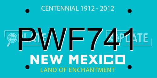 PWF741 New Mexico License Plate