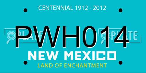 PWH014 New Mexico License Plate