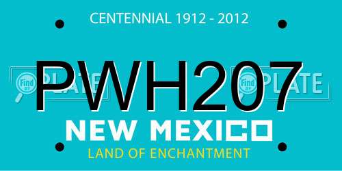 PWH207 New Mexico License Plate