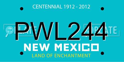 PWL244 New Mexico License Plate