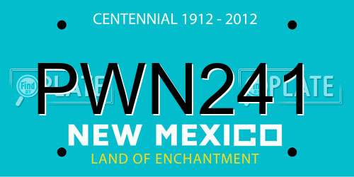 PWN241 New Mexico License Plate