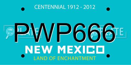 PWP666 New Mexico License Plate