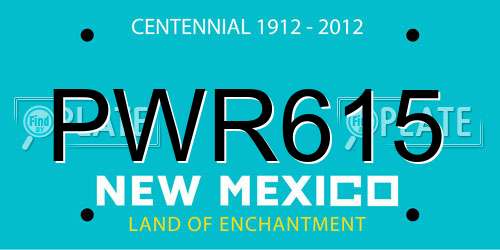 PWR615 New Mexico License Plate