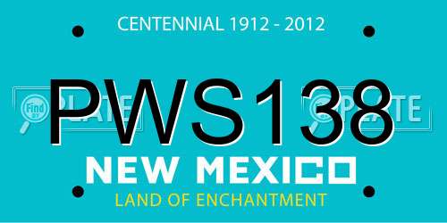 PWS138 New Mexico License Plate