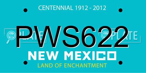 PWS622 New Mexico License Plate