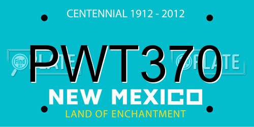 PWT370 New Mexico License Plate