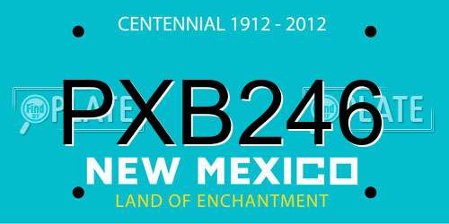 PXB246 New Mexico License Plate