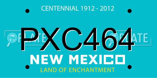 PXC464 New Mexico License Plate