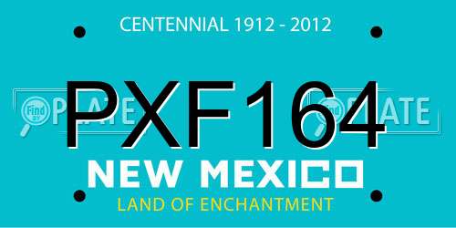 PXF164 New Mexico License Plate